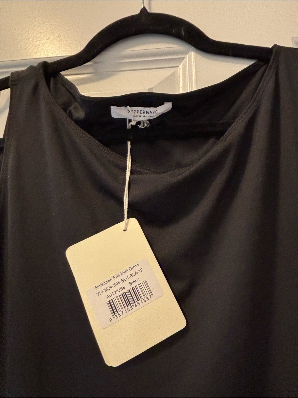 Peppermayo Rhiannon Frill Mini Dress - Black - Picture 3 of 4